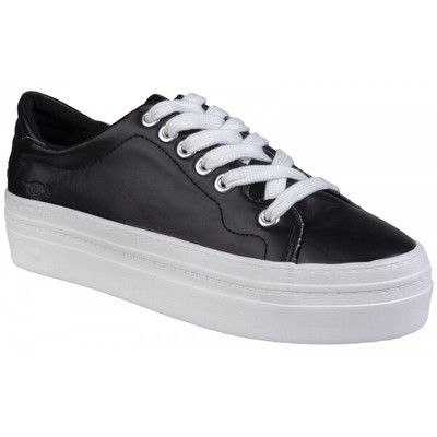 ladies black platform trainers